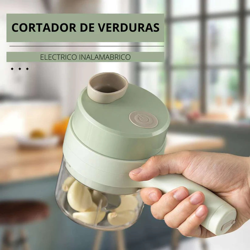 Cortador de verduras eléctrico con carga USB